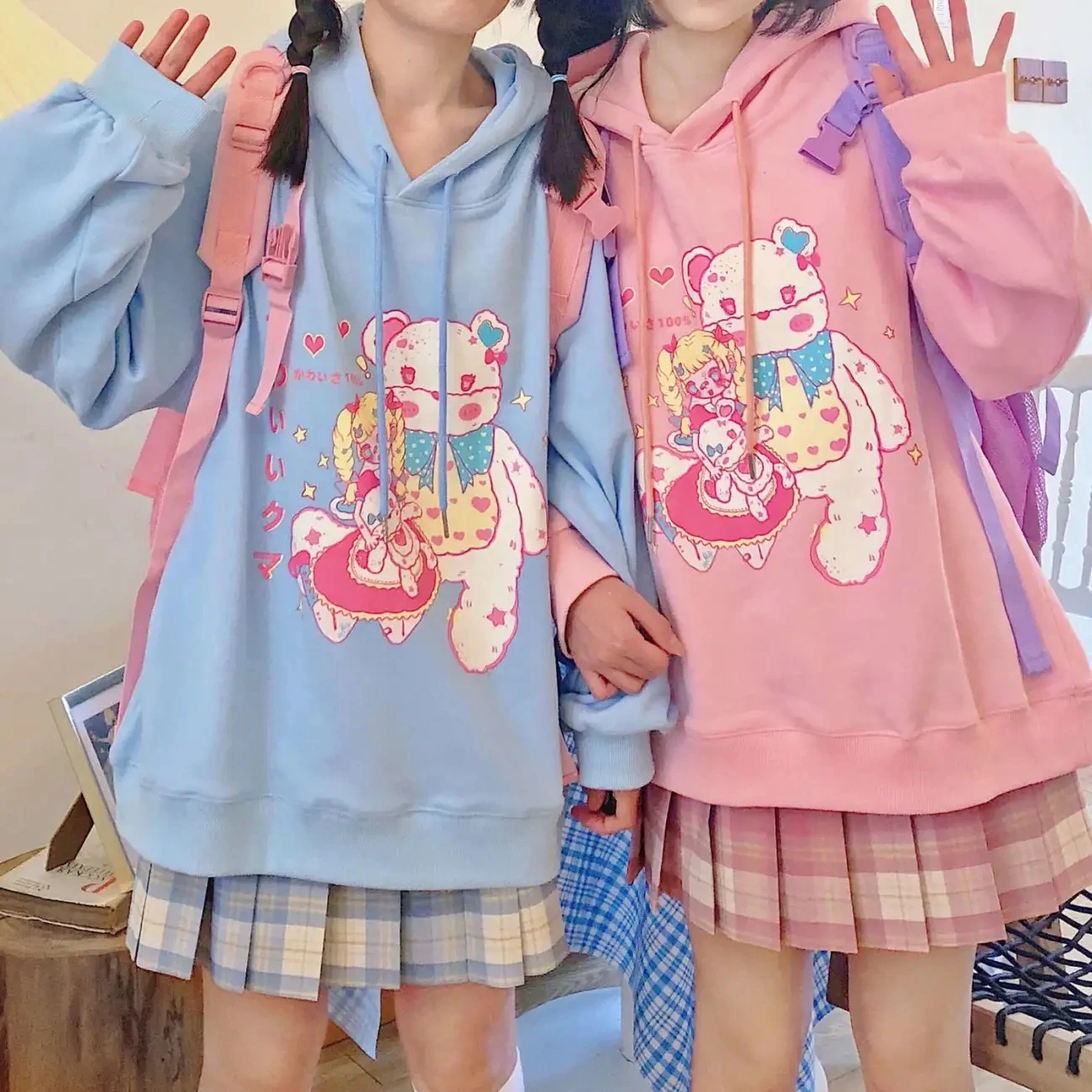 

Oversized Hoodies Gothic Harajuku Kawaii Anime Print Hoodies Jacket Women Spring Autumn Long Sleeve Hoodies E Girl Clothes