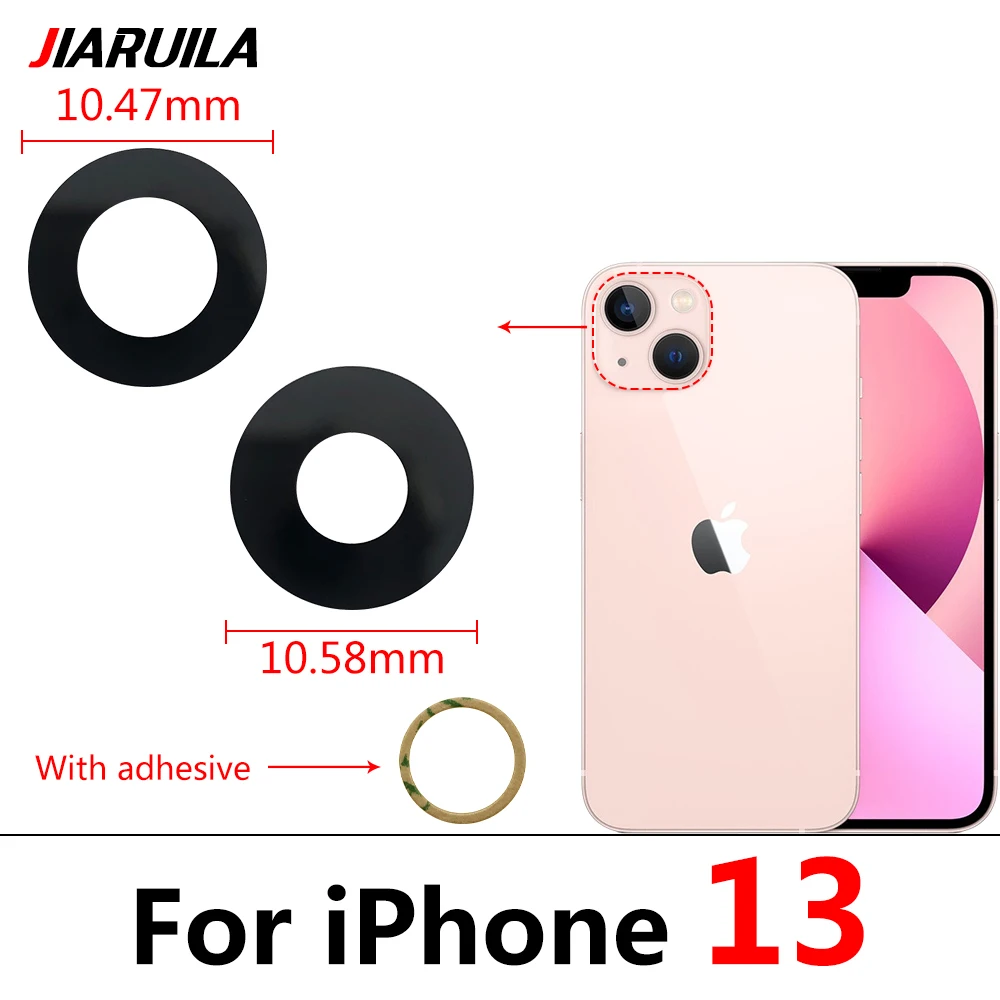 For Iphone 13 Back Rear Camera Glass Lens Replacement with glue Adhesive and Repair Tool 11 12 Pro Max | Мобильные телефоны и