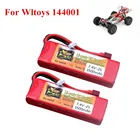 Оригинальный литий-полимерный аккумулятор 144001 2s, 7,4 В, 3500 мА  ч, Модернизированный T-образный разъем для Wltoys 114, 144001, запасные части для радиоуправляемых автомобилей, лодок, 1-5 шт.