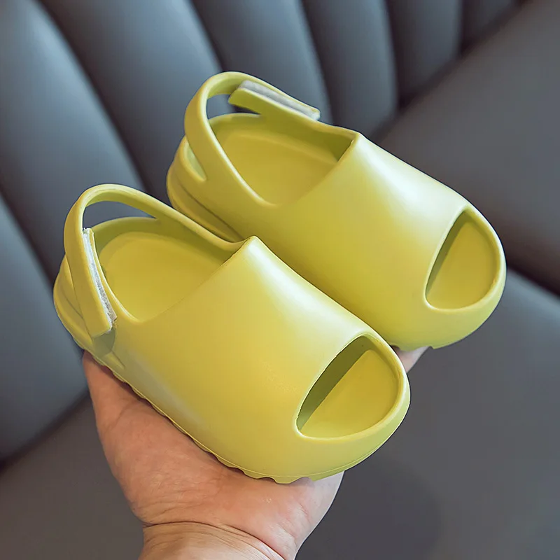 Сандалии без шнуровки для мальчиков и девочек пляжные летние кроссовки из