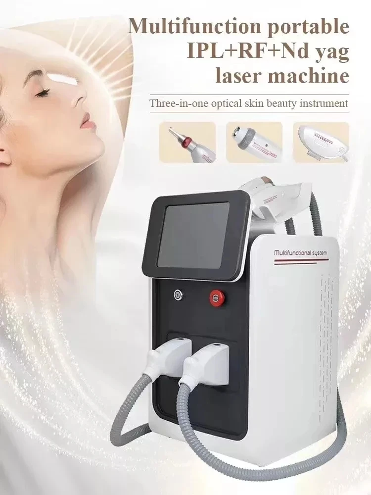 

2021Newest Technology Ipl/rf/nd 3 In 1 Yag Laser Machine Portable Multifunctional Beauty Instrument