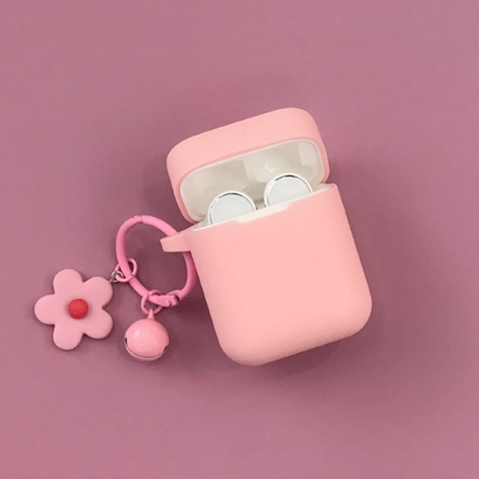 Для Xiaomi AirDots Pro Чехол Мода цветок брелок/мультфильм брелок силиконовый защитный