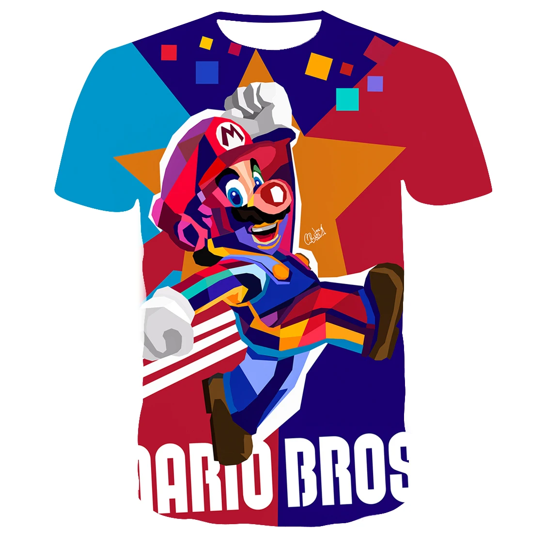 

Summer Children Short Sleeve T-Shirts Kids Cartoon Super Mario Print Boys Girl Tops Tee Mario Brother T Shirts Baby Boys