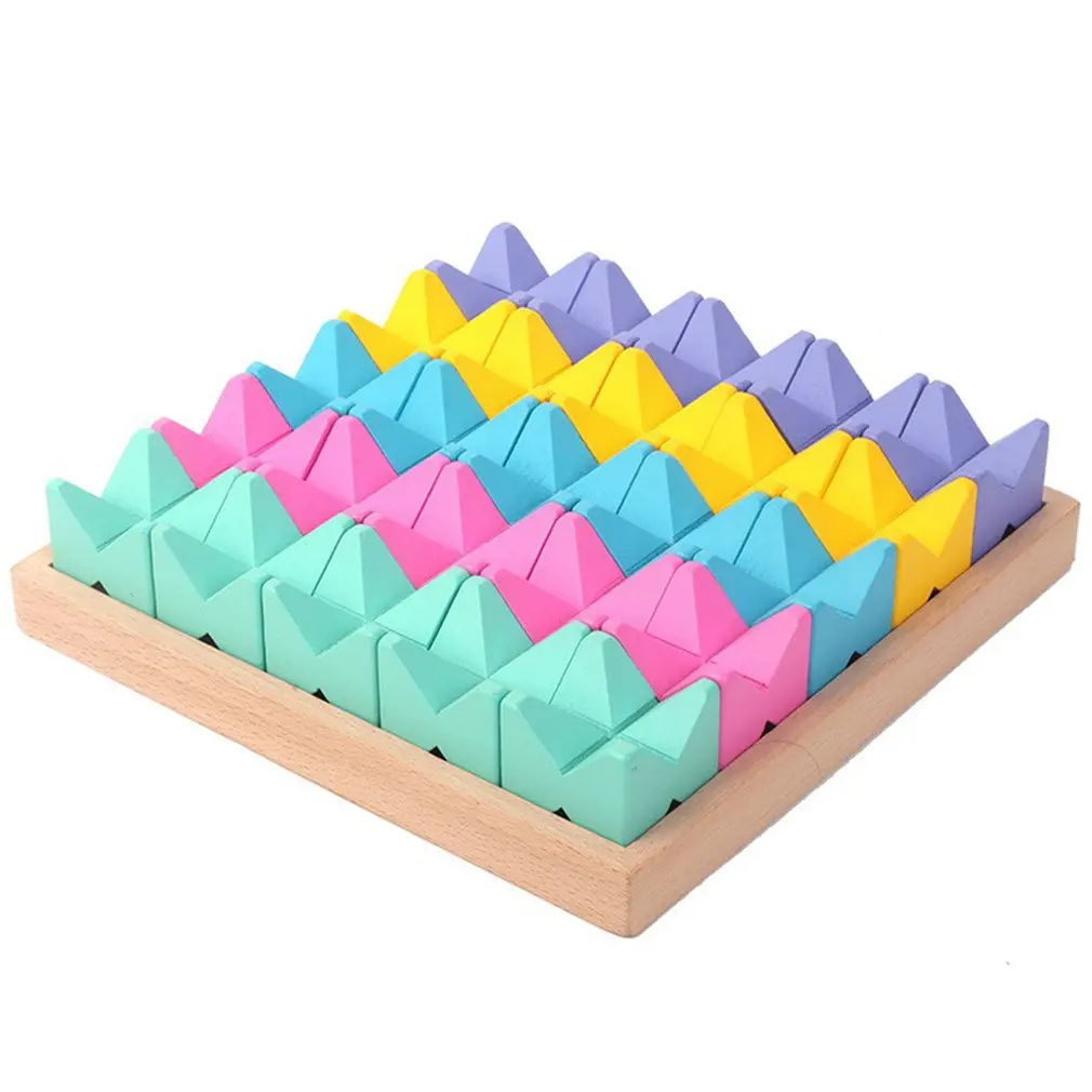 

Infant Toys Macaron Wooden Toys 25PCS/SET Kids Building Blocks Montessori Educational Puzzle Toy Children Gifts