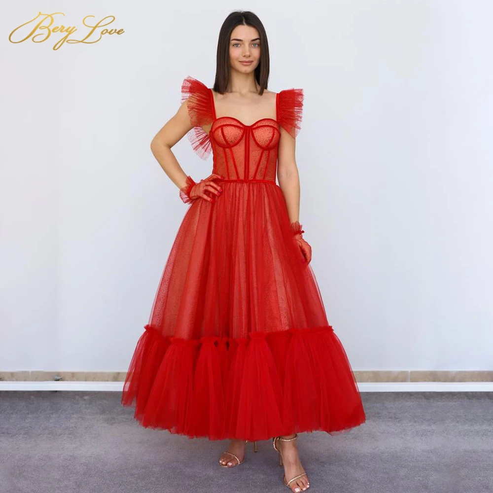 

Berylove женское платье для выпускного вечера с открытыми плечами, элегантное платье в горошек для рождественской вечеринки, платья знаменитостей