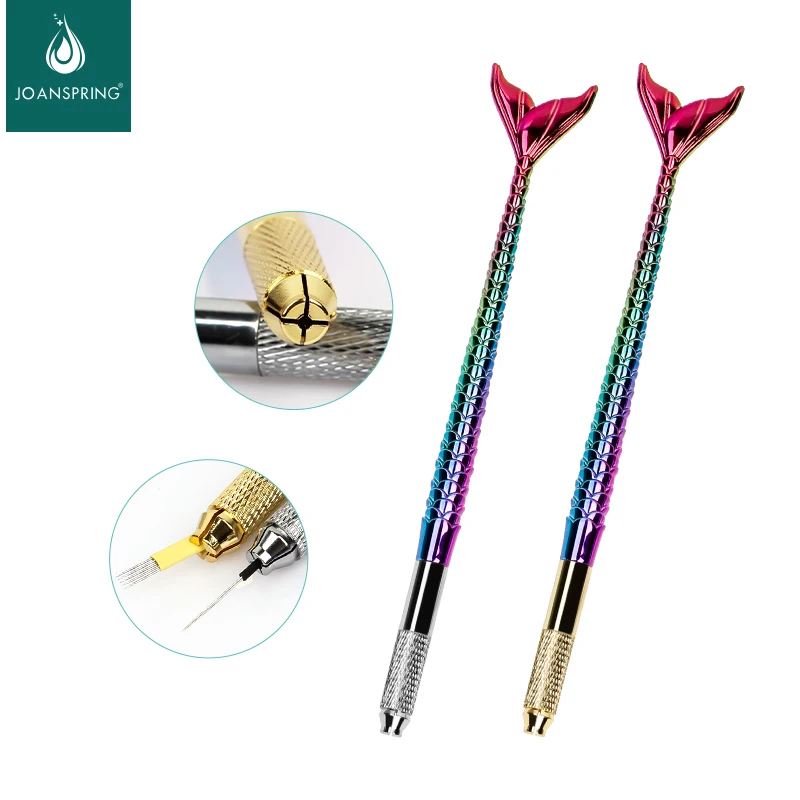 

Anti-slip Mermaid Microblading Pen Aluminum Alloy Professional Manual Tattoo Pen Machine For Semi-permanent Eyebrow Lip Tool