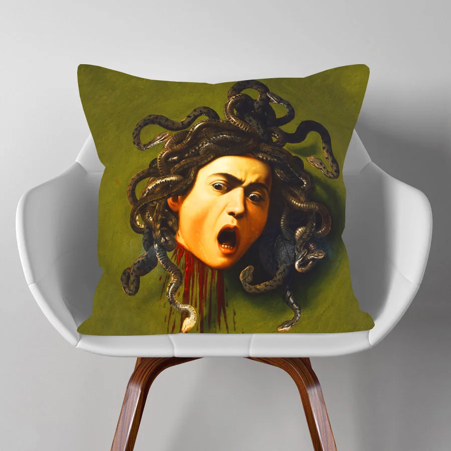 Европейские винтажные наволочки для портретной подушки с изображением девушки