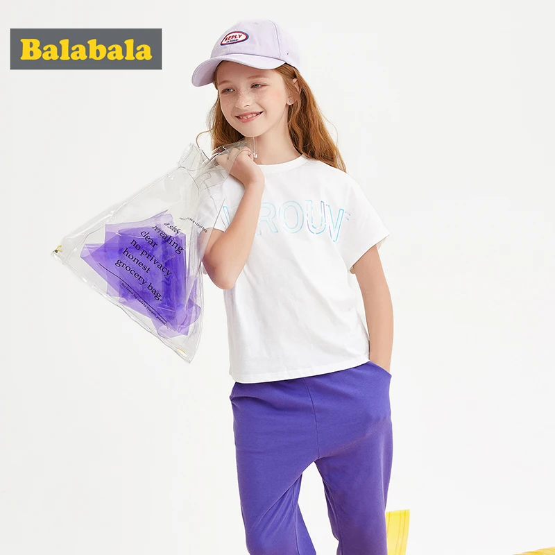 Balabala/комплект для девочек Коллекция 2020 года Новая летняя детская одежда Детский