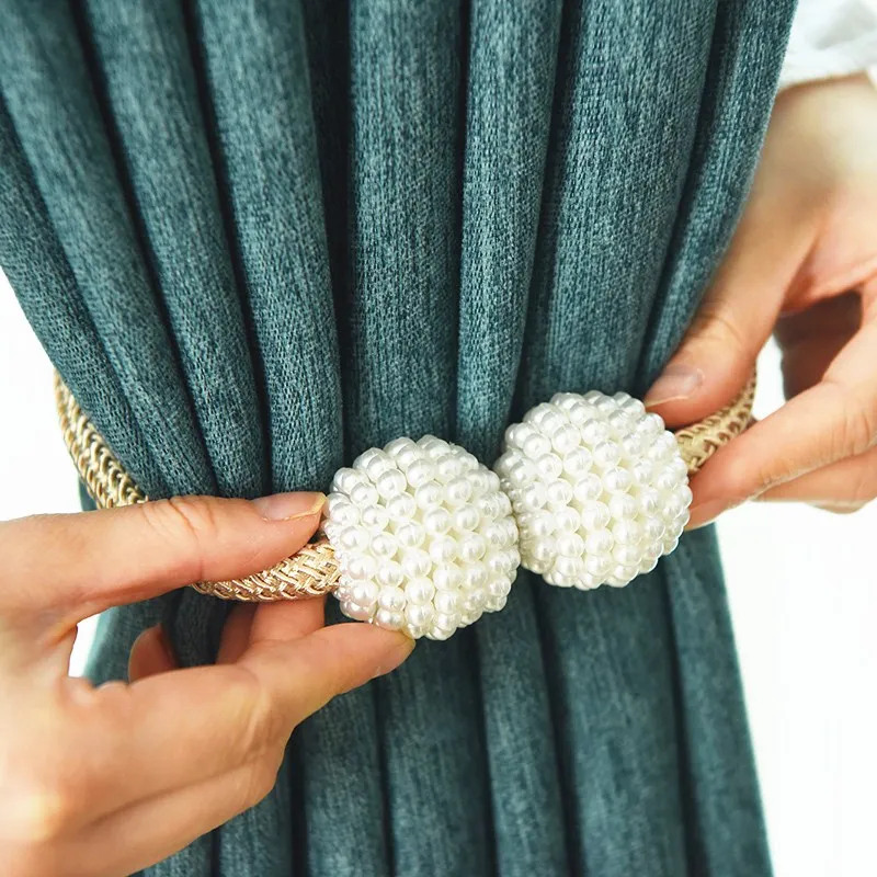 Жемчужные магнитные держатели для занавесок зажимы штор подвесная шаровая