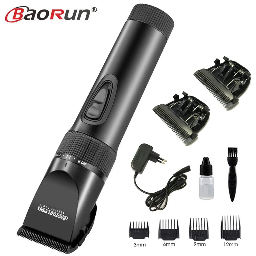 Add 2pcs blade Топ профессиональная машинка для стрижки волос триммер для бороды для мужчин Электрический резак черное керамический лезвие машинка для стрижки волос Машинка для стрижки волос - Цвет: Add 2pcs blade