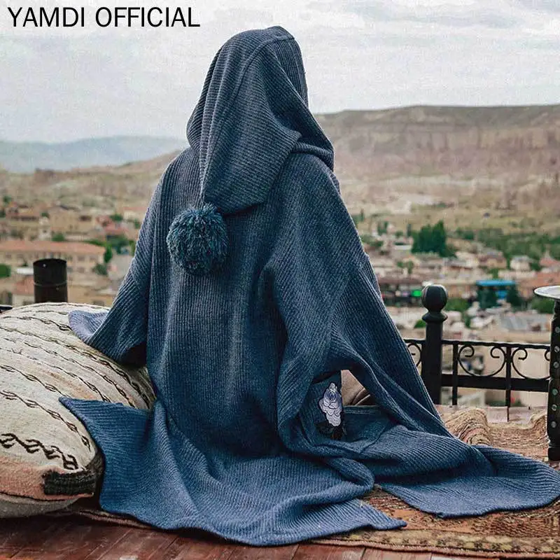 Женское блестящее пальто YAMDI свободный кардиган с капюшоном и разрезом шикарная