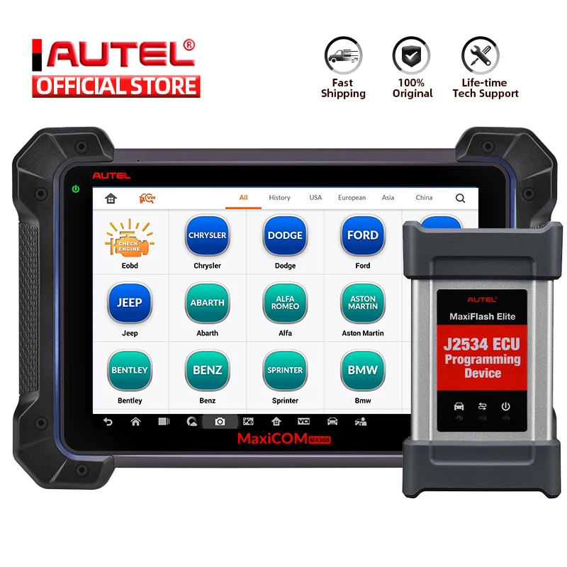 Autel MaxiCom MK908P OBD2 Scanner ECU Coding Programmming Key Coding OBD 2 Auto Car Diagnostic Tool PK Maxisys Elite IM608 MK908
