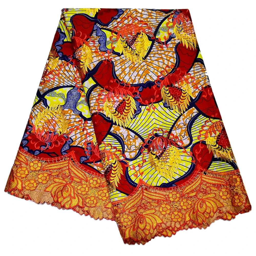 Ankara African Wax Prints Fabric Nigerian Embroidery Lace 6Yardslot | Аксессуары для одежды