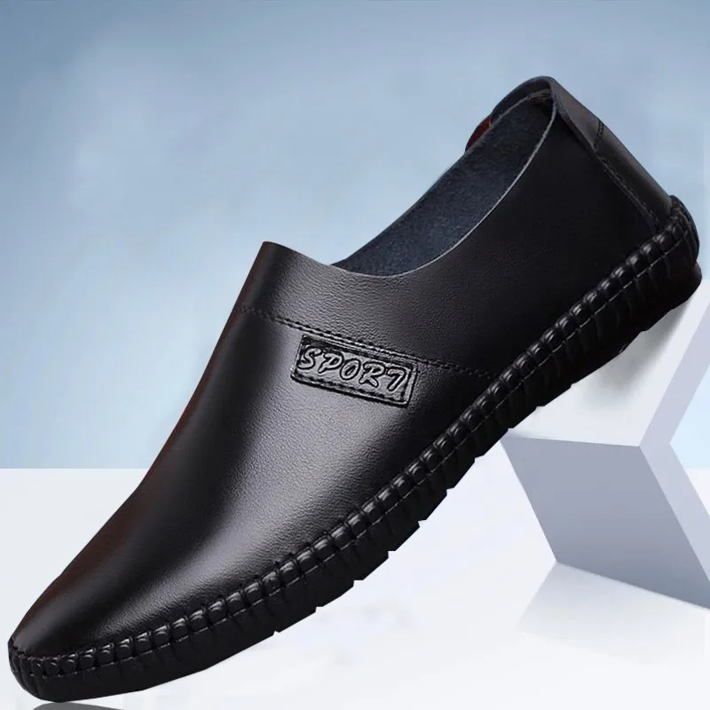 2019 Newset Men Casual Shoes Fashion Genuine Leather Loafers Moccasins Slip on Men's Flats Male Driving | Обувь