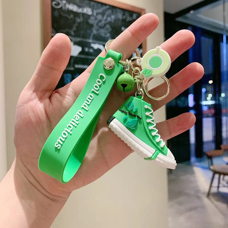 

2020 High Quality Korea Fashion Sneaker Keychain Little Daisy Canvas Shoes Flower Key Chain Women/Men Bag Car Pendant Keyring