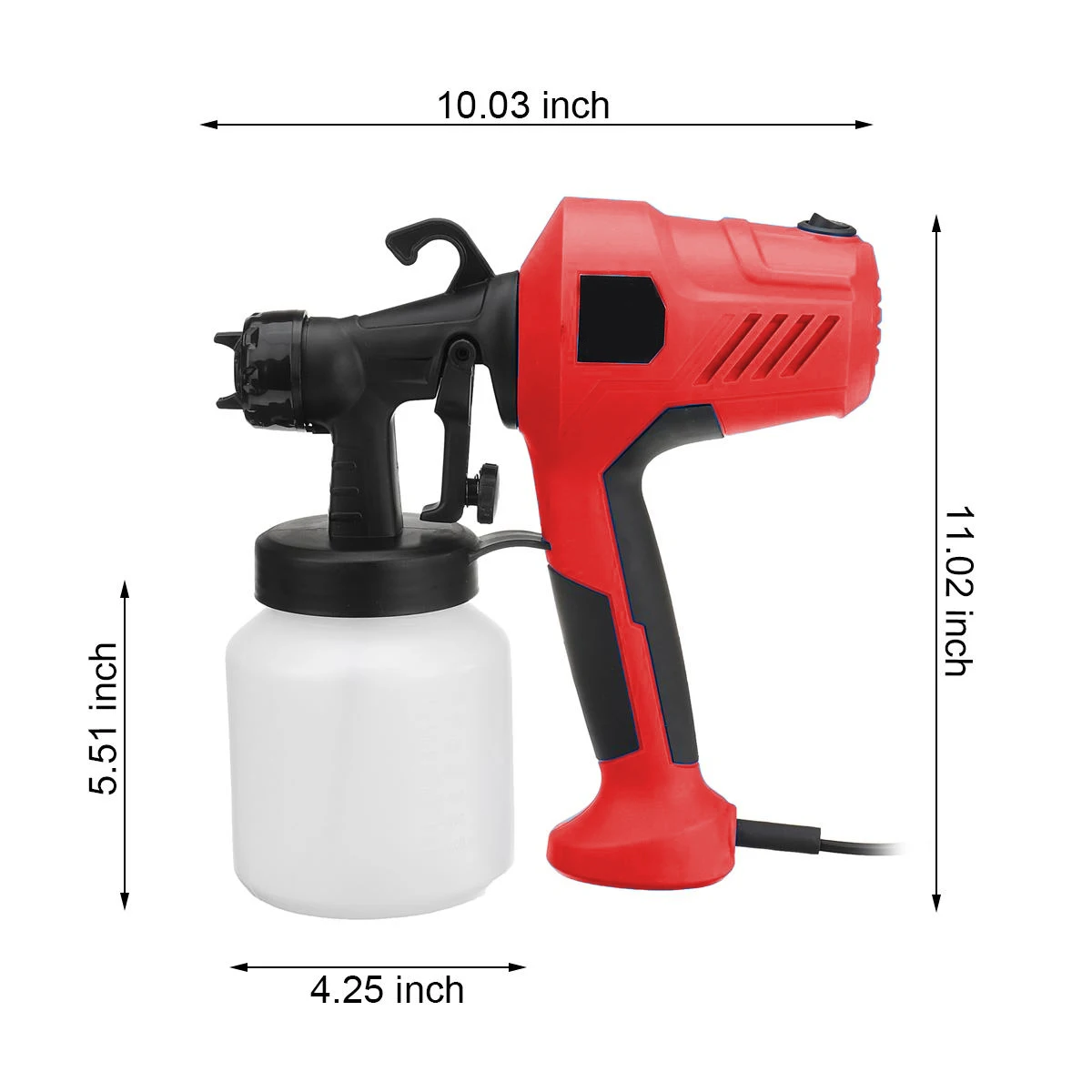 

Spray Gun 800ML 1000W High Power Home Electric Paint Sprayer 3 Nozzle Easy Spraying and Clean Perfect for Beginner EU US UK Plug