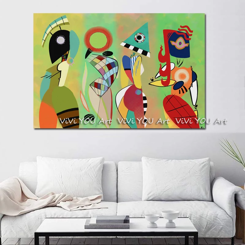 Wassily Kandinsky живопись ручной работы абстрактная масляная Домашний декор модульные