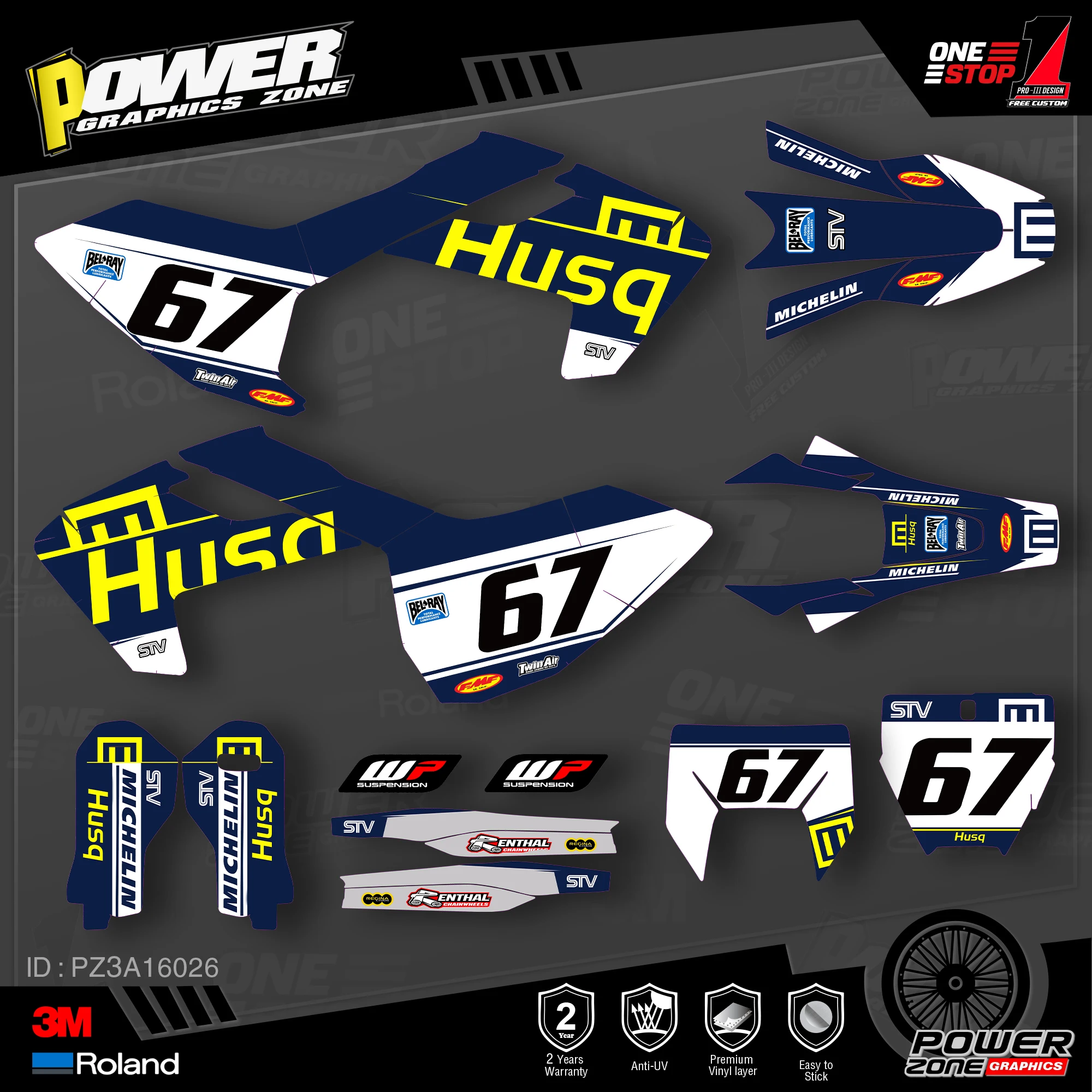 PowerZone пользовательские командные графические наклейки 3M стикер s комплект для