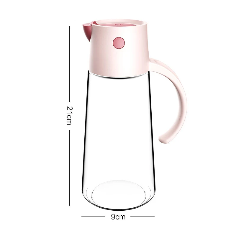 

Automatic Opening And Closing Glass Oil Jar For Kitchen Glass Bottle Leak-Proof Oil Jar 650ml