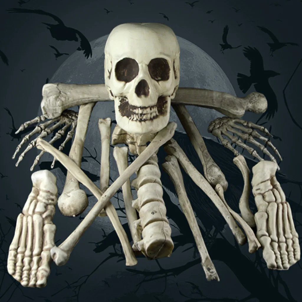 Реквизит для Хэллоуина украшение вечеринки скелет человеческого черепа