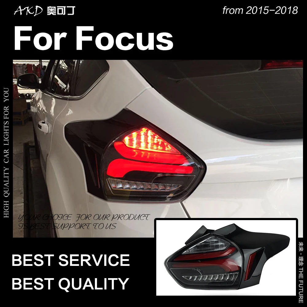 

AKD Car Styling for Ford Focus Tail Lights 2015-2018 Focus Hatchback LED Tail Lamp LED DRL Signal Brake Reverse auto Accessories