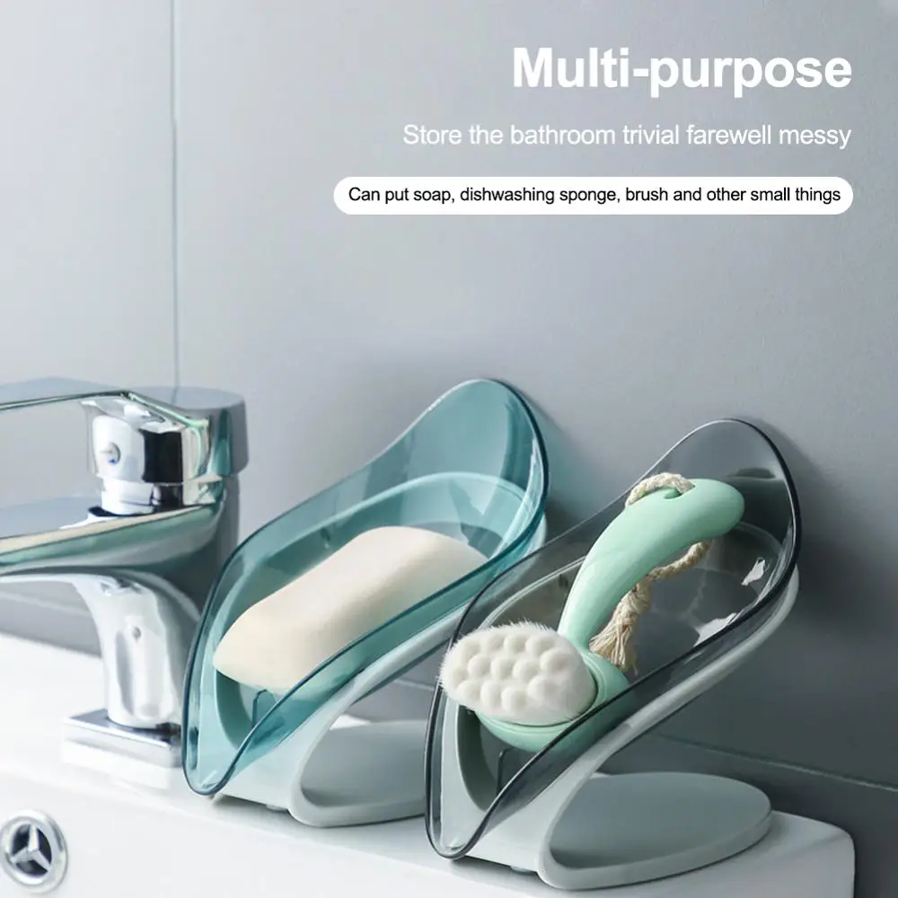 

soap dish holder Leafology Decorative Drainage Soap Holder Dish Storage Plate Tray Bathroom Soap Holder Case Bathroom Gadgets