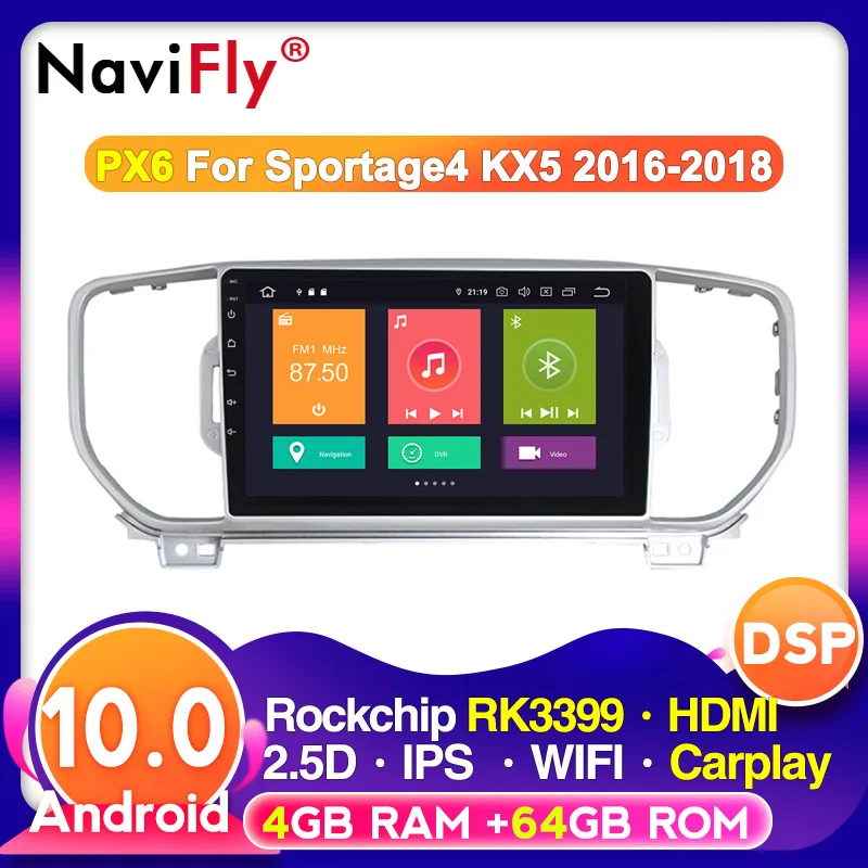 Android 10 0 Octa Core DSP IPS Автомагнитола для KIA Sportage 4 2016 2017 2018 2019 KX5 аудио 2Din мультимедийный