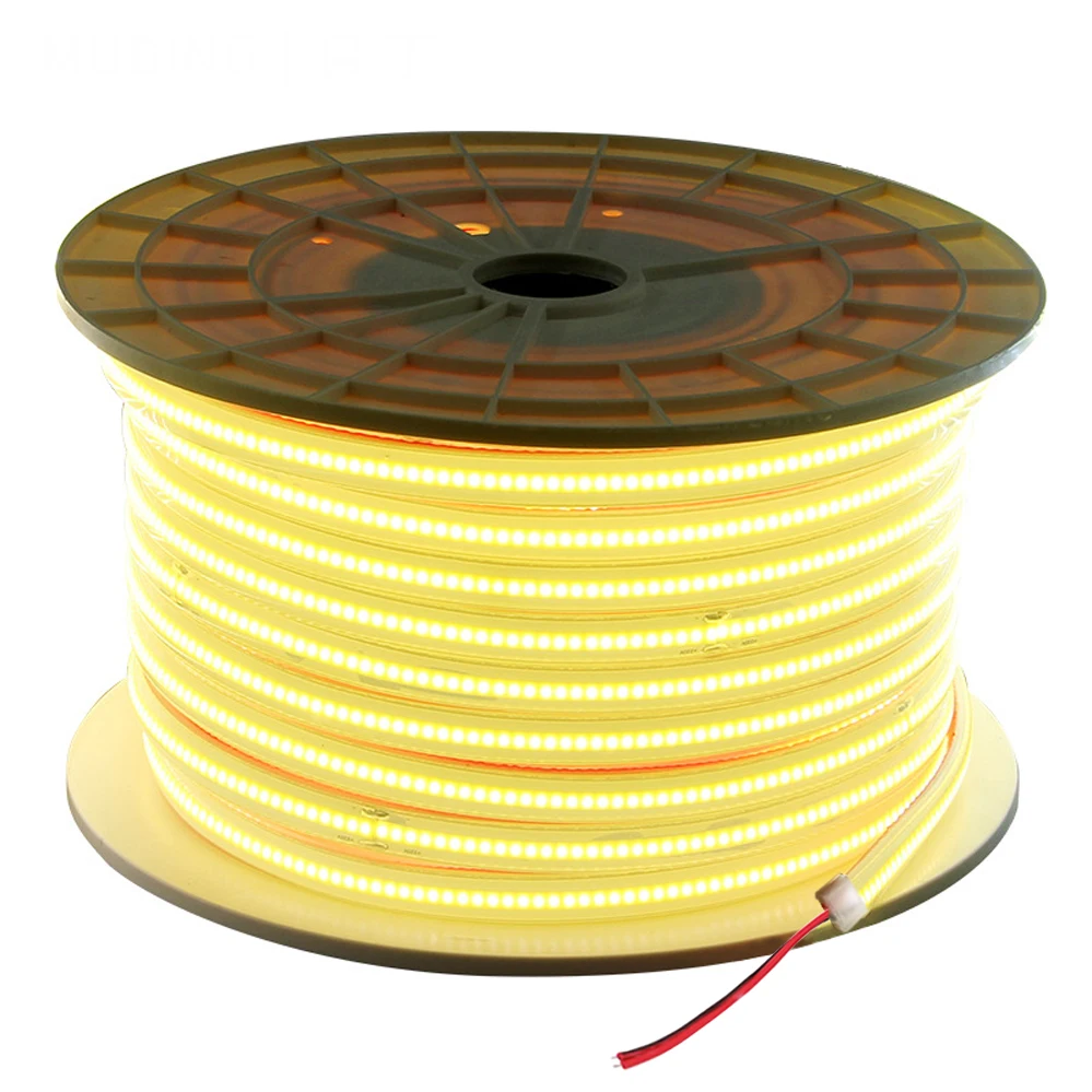 COB LED Strip Light 12V 24V 320 384 528 480 LEDs High Density Waterproof COB Flexible LED Lights Ra90 9 Colors LED Tape 5m / Lot