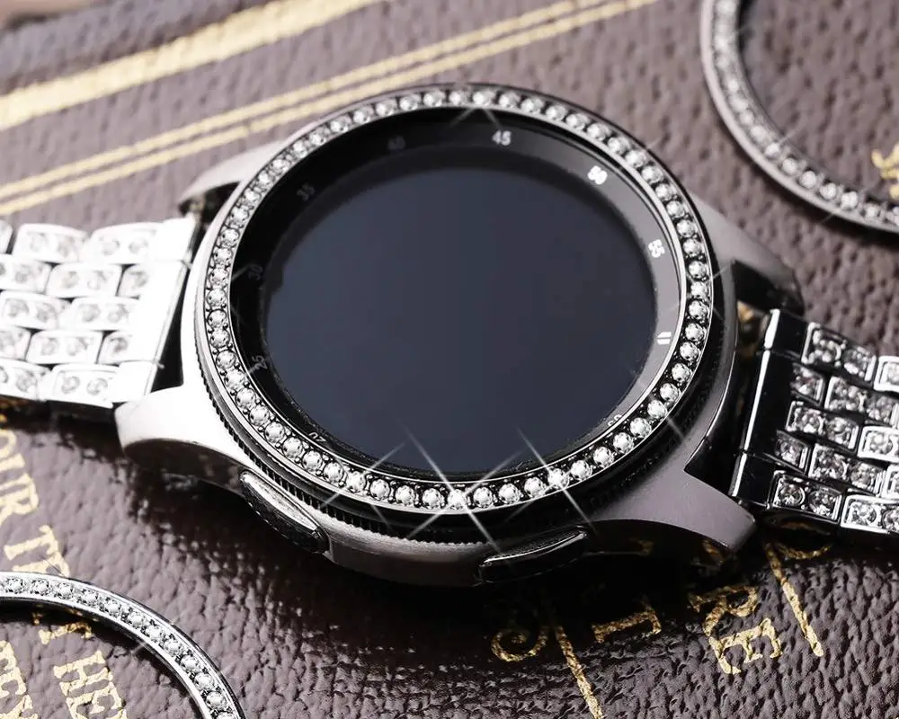 Блестящая рамка для Galaxy Watch 46 мм/42 мм Чехол samsung gear S3 Frontier/классическая спортивная клеющаяся крышка ремешок аксессуары 46/42 3