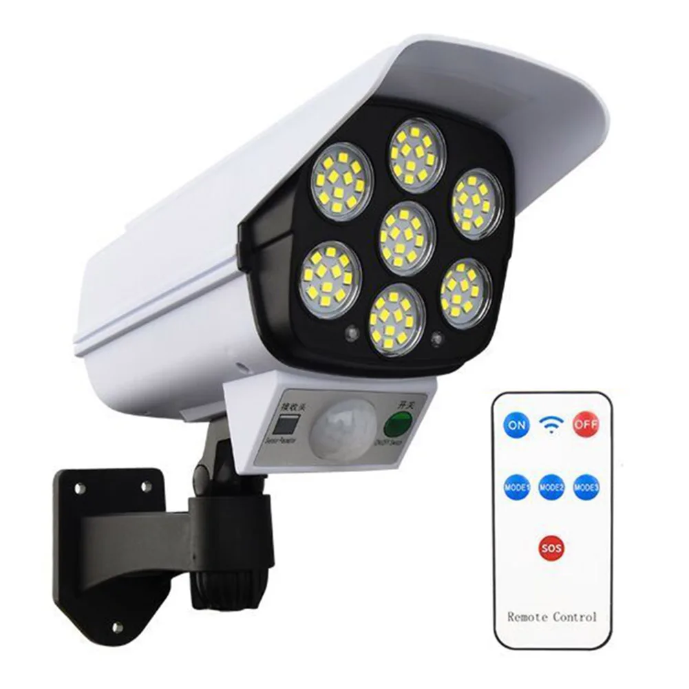

Led Solar Street Light 3 Modes 77 LED Outdoor Security Wall Lamp IP65 Waterproof Motion PIR Sensor Remote Control Solar Lamp