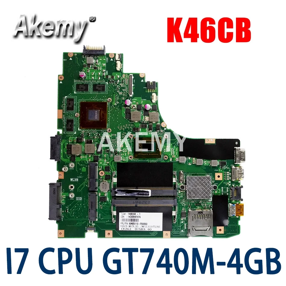 ERILLES K46CB материнская плата для ноутбука ASUS A46C S46C E46C K46CM i7 процессор GT740M-4GB - купить