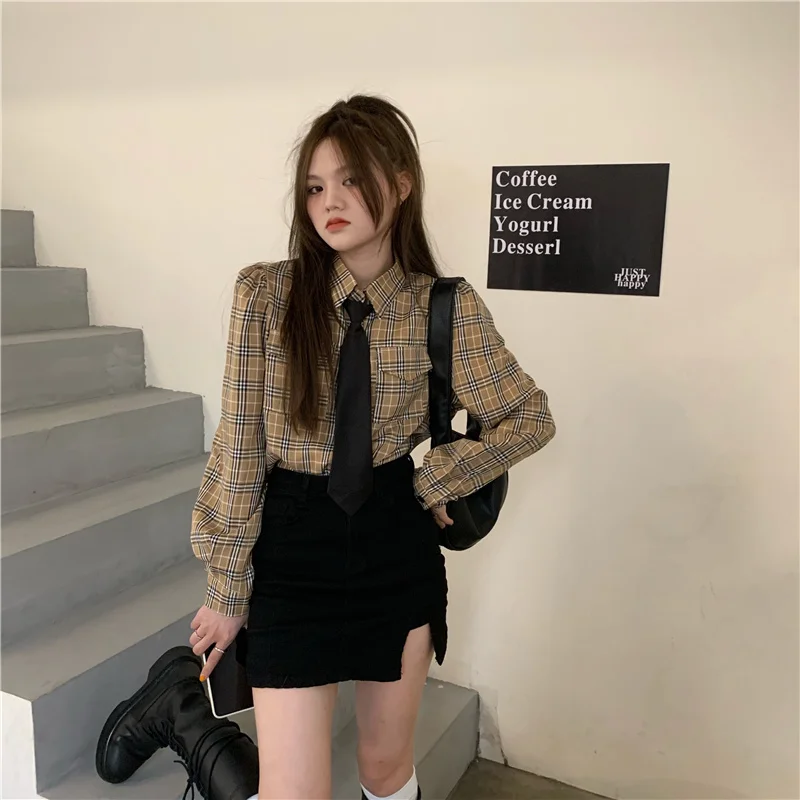 Рубашка в клетку | Женская одежда