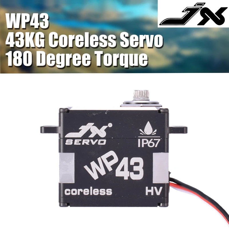 

Водонепроницаемый сервопривод JX WP43, 8,4 в, 0,11 сек, стальная шестерня, 180 градусов, HV, алюминиевый сервопривод без сердечника для TRX 1/10 RC Car Boat с н...