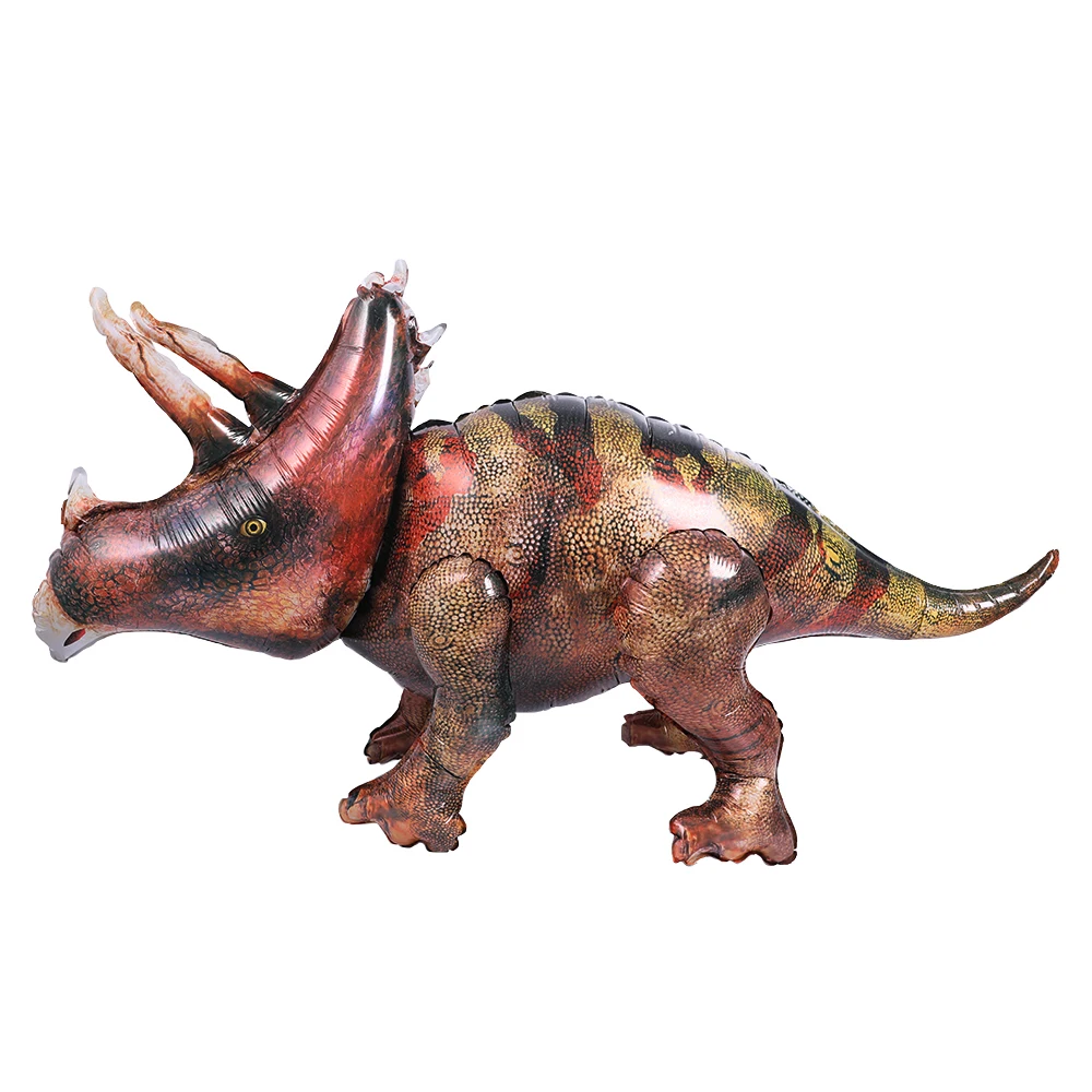 

1.3m Giant Simulation Dinosaur Balloon 4D Assembly Standing Triceratops Foil Globos Baby Shower Kids Birthday Party Decoration
