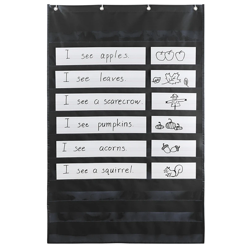 

Classroom Children Pocket Chart with Hook Schedule for Home School