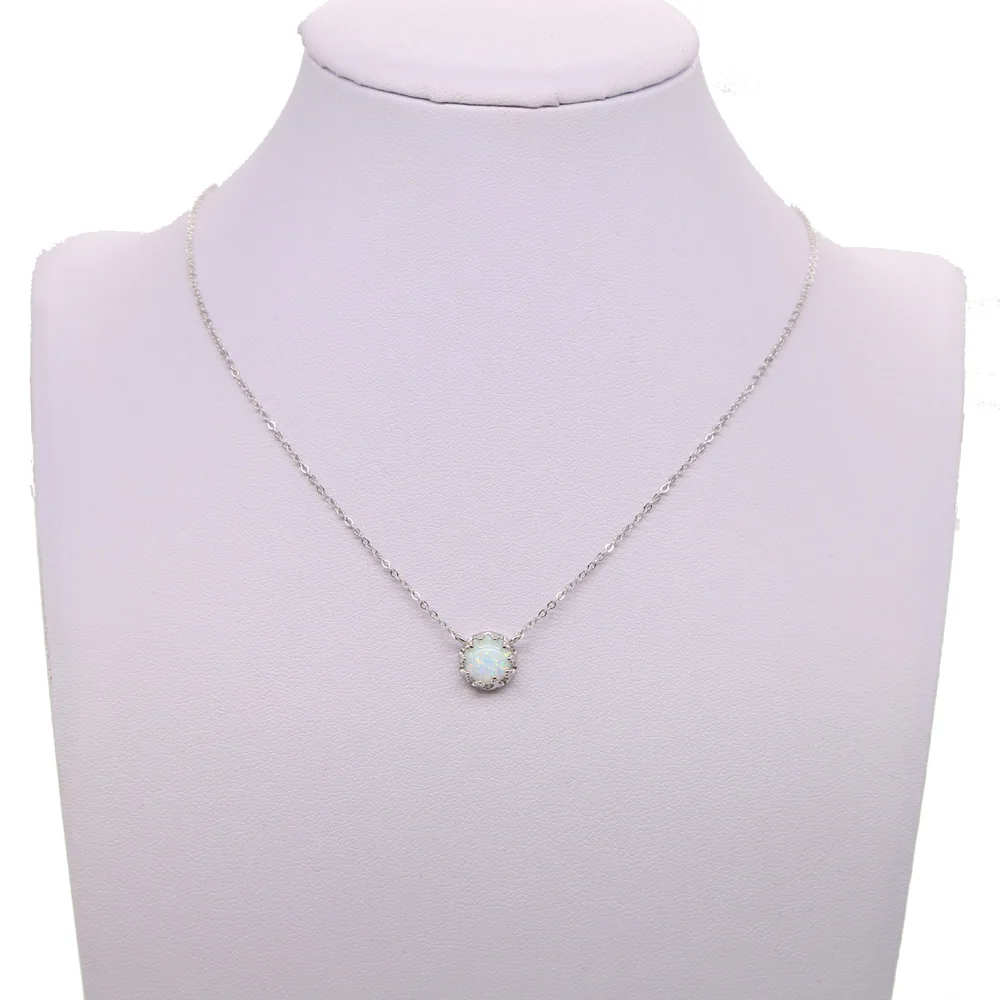 Ожерелье чокер из серебра 925 пробы с опалом|thin chain necklace|chain necklacefashion necklace |