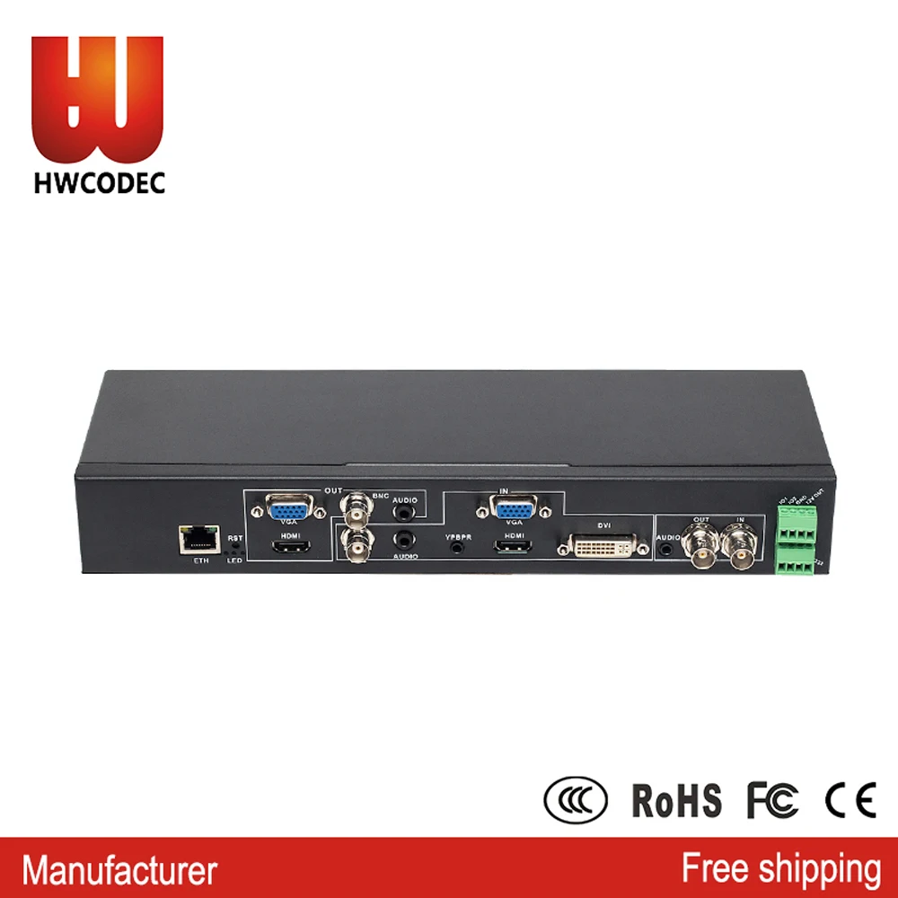 HWCODEC U10 H.264 H.265 HEVC Encoder HDMI VGA CVBS YPBPR SDI DVI Video IPTV Transcoder Support SSD Recording | Электроника