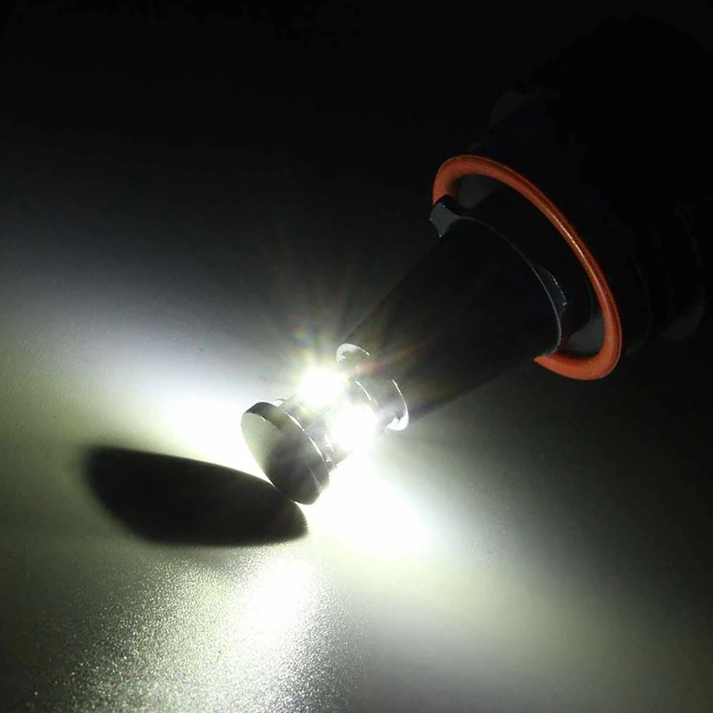 H8 Headlight Bulb 2Pcs 40W 4LED White Angle Eyes LED Marker Ring Light for BMW E60 E63 E64 E70 X5 X6 E82 E87 E89 Z7 E90 | Автомобили и