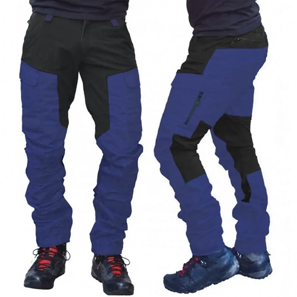 

Men Fashion Color Block Multi Pockets Sports Long Cargo Pants Work Trousers Sports Long Cargo Pants Work Trousers Pants Trousers