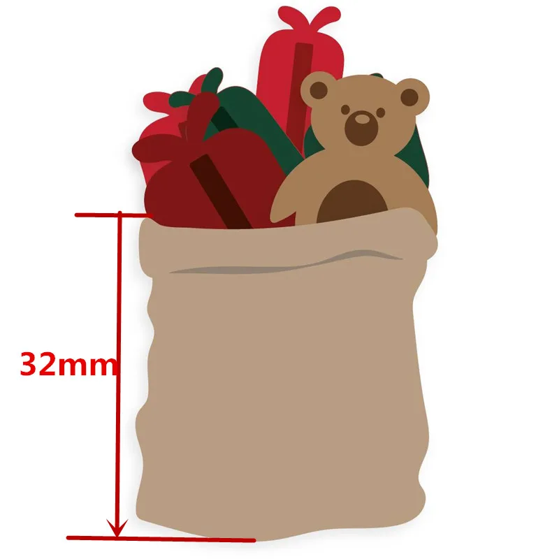 Рождественский подарок медведь Тедди металлические высечки для скрапбукинга и