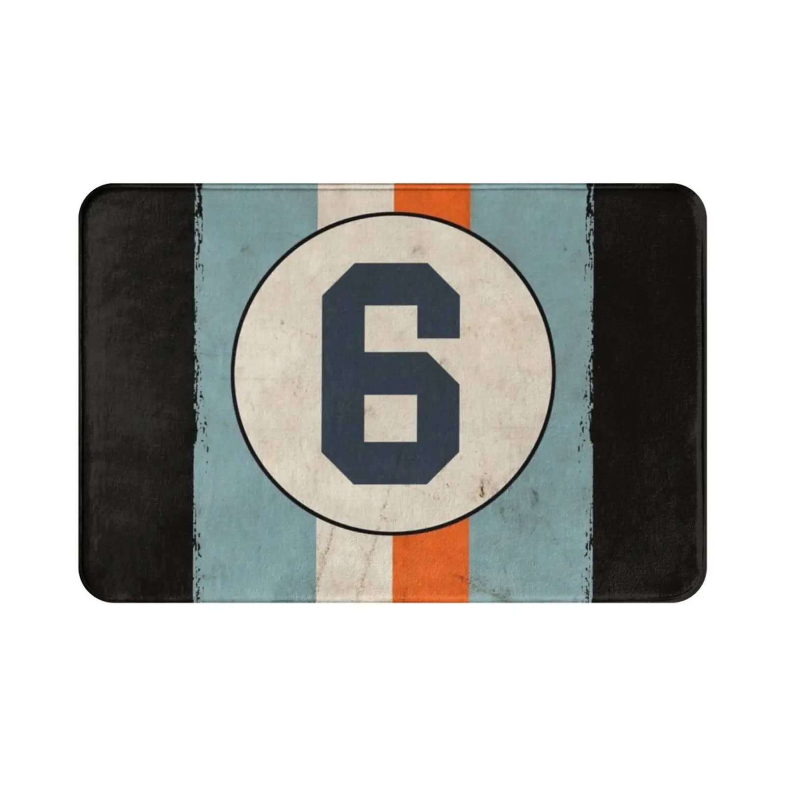 Гоночный коврик в стиле ретро Мягкий Нескользящий ковер полоску для мотоспорта