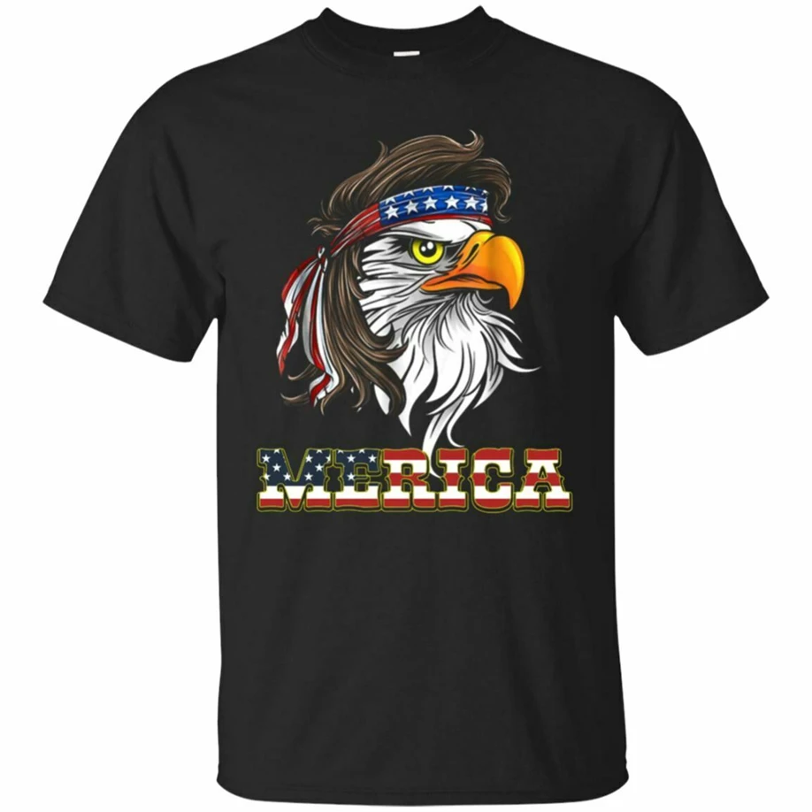 Eagle Mullet 4 июля американский флаг Мерика США черная футболка для мужчин M 3XL