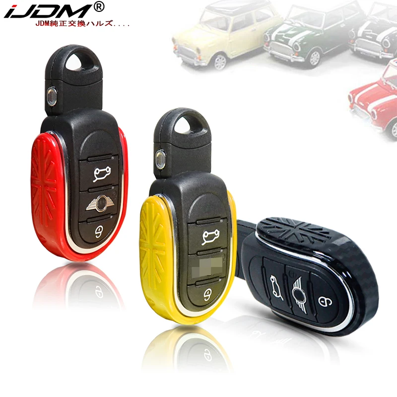 JDM автомобильный Стайлинг ABS чехол для ключей с цепочкой Union Jack Mini Cooper JCW F54 F55 F56 F57 F60