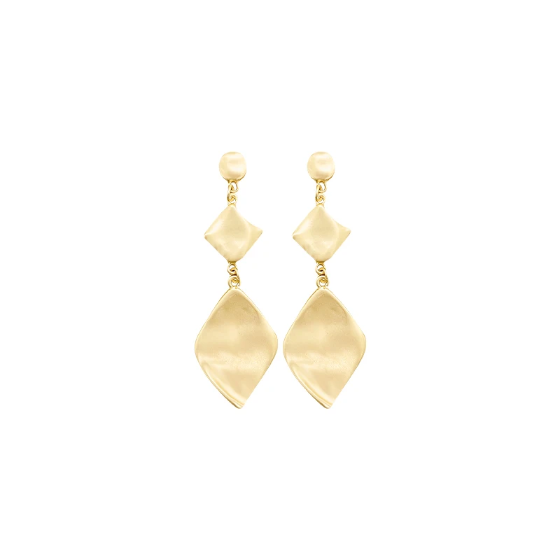 

Women's Earrings 2020 New Metal Drop-shaped Earrings High-end Style Long Earrings Exaggerated Atmosphere Earrings