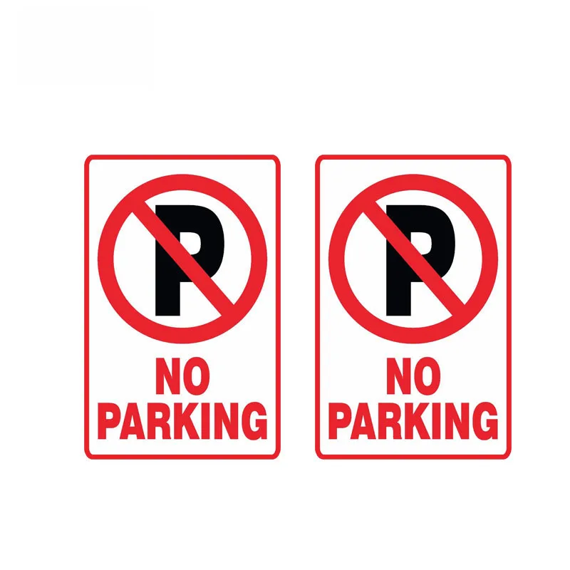 

2 X Warning NO Parking Car Sticker Waterproof Reflective Funny Decal Automobile Motorcycles Accessories PVC,11cm*7cm