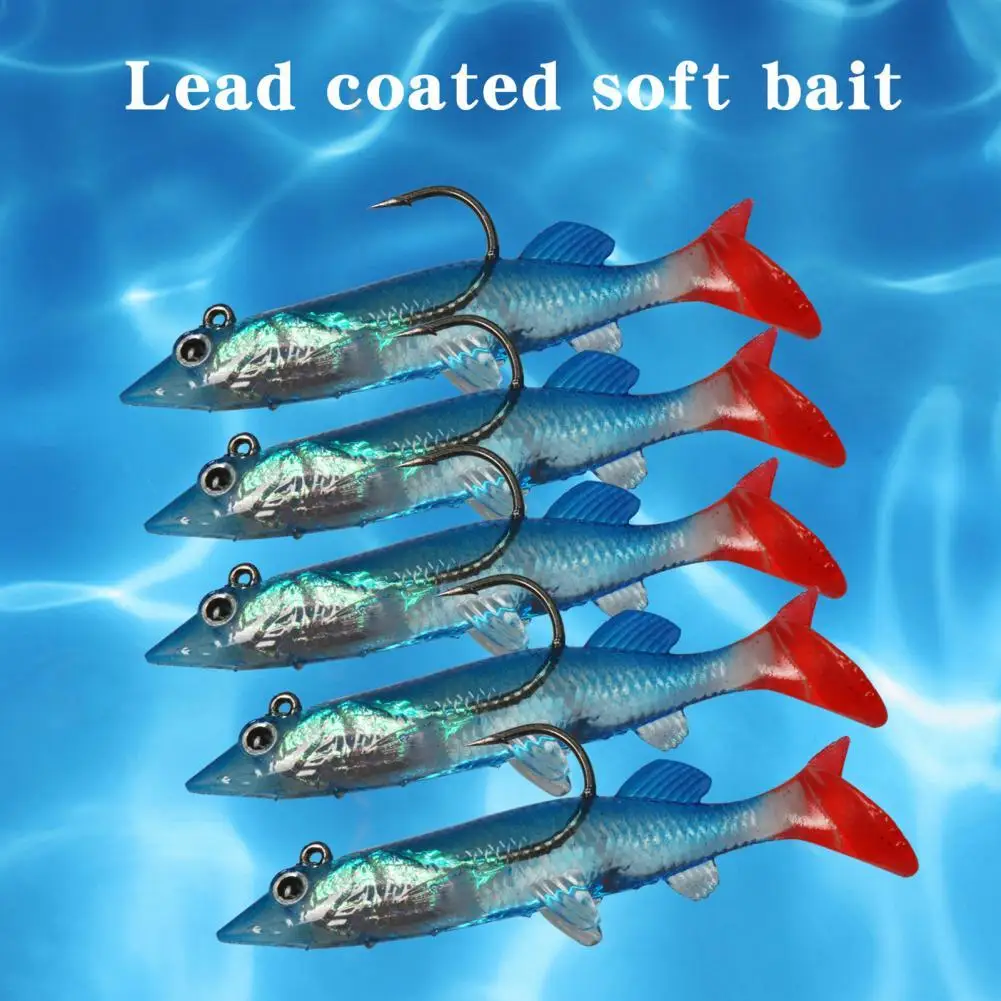 

Exquisite Fishing Lure Soft Body Bright Color Anti-deformation Sardine Bait Bionic Bait Bionic Artificial Hard Bait 5Pcs/Box