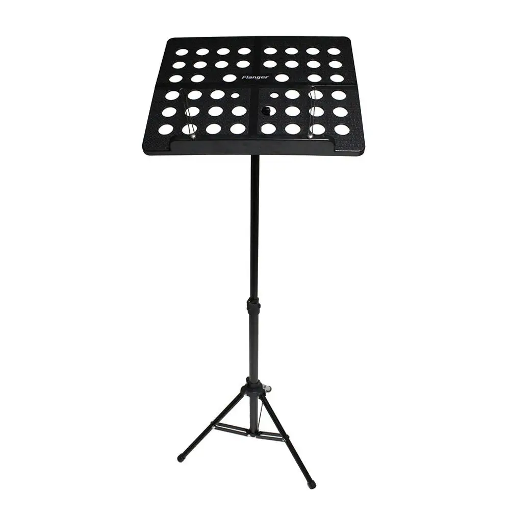 Flanger красочный лист складной музыкальный стенд алюминиевый AlloyTripod стенд держатель с мягкий чехол с сумкой для переноски - Цвет: black
