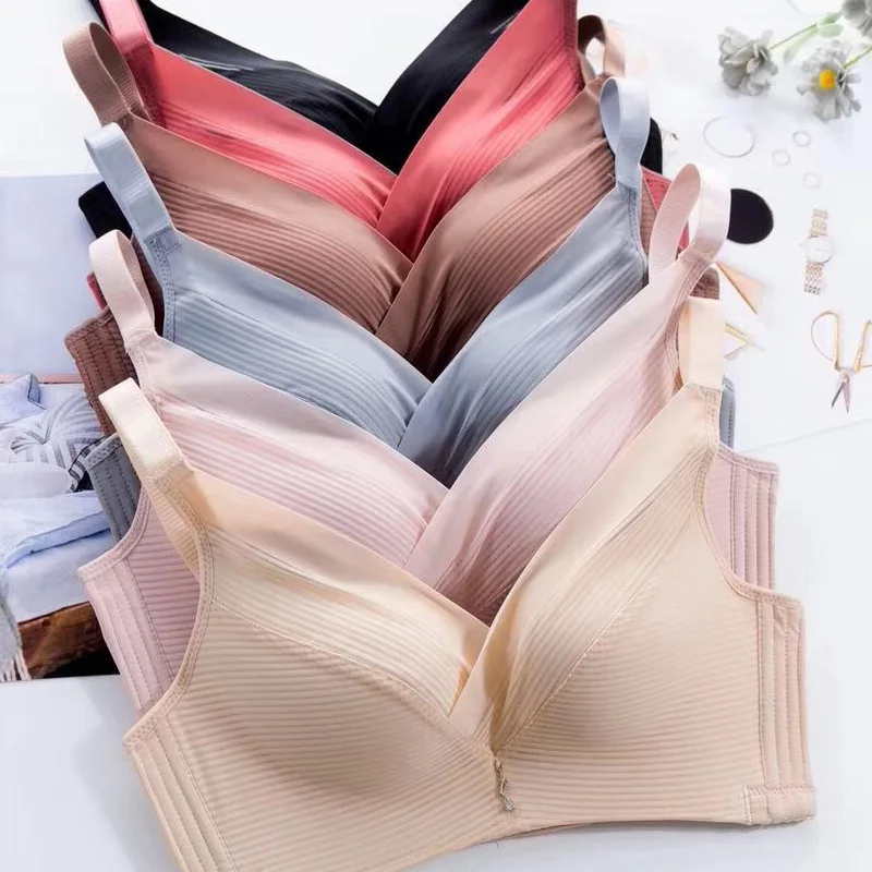 

6 цветов бесшовные Для женщин бюстгальтер сексуальное женское белье Беспроводной Регулируемый Женский бюстгальтер нижнее белье без косточ...
