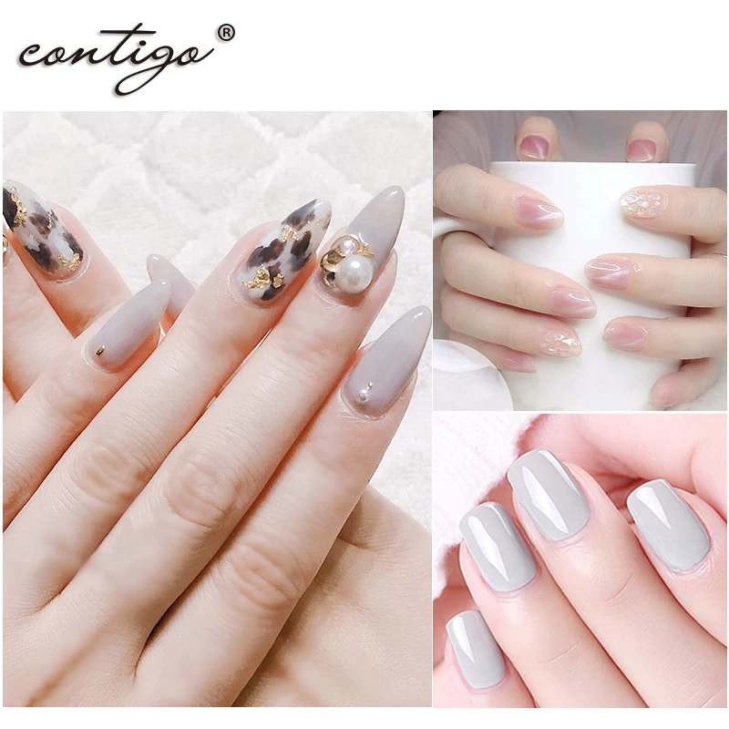 Contigo 7ml Semi-permanent UV Gel Varnish Manicure Colored for Nails Enamel Hybrid Nail Polish 60Colors Soak off Gellak New | Красота и