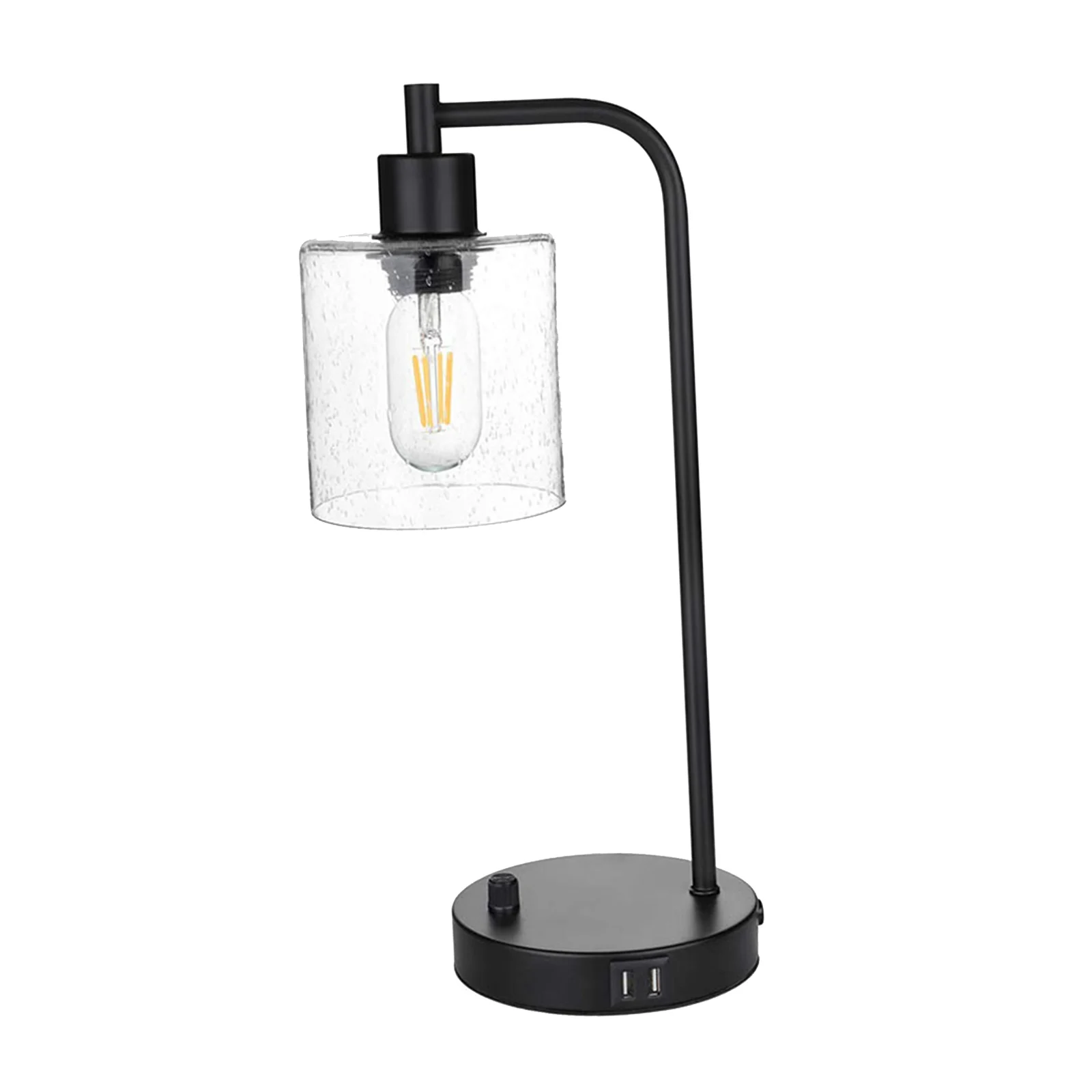 Bedroom Bedside Desk Light Industrial Table Lamp For Home Decor, US Plug